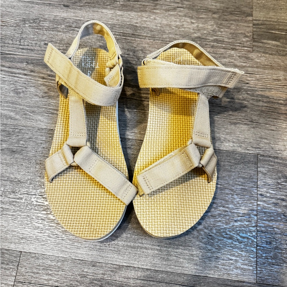 Women's Beige Velcro Sandals